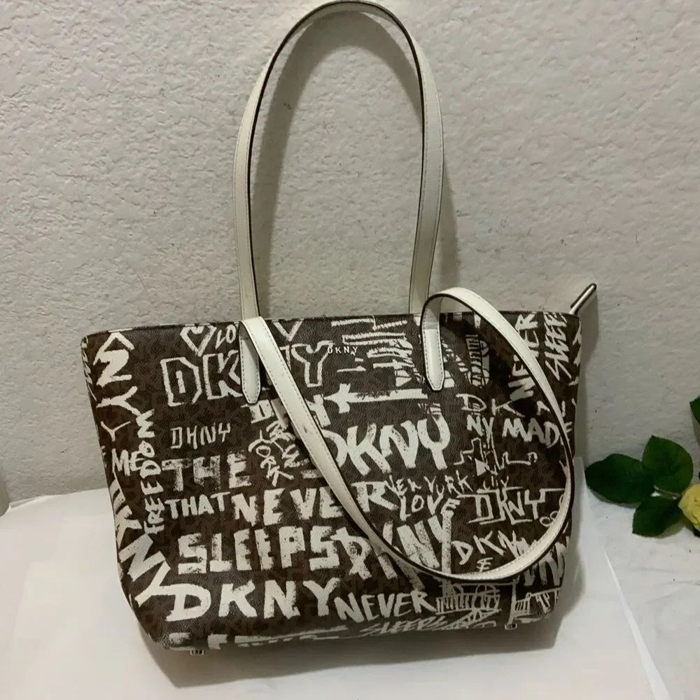DKNY Bryant Medium Tote Graffiti purse handbag
